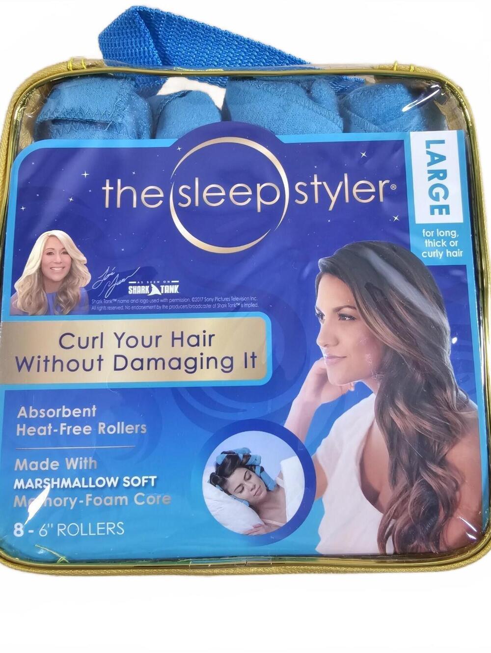 NEW All Star Innovations The Sleep Styler Nighttime Hair Curlers, Large 8 Count